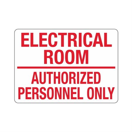 Electrical Room Authorized Personnel Only Sign